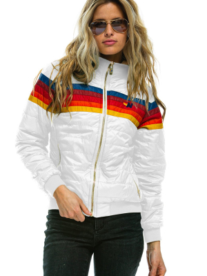 Women's 5 Stripe Jacket - White