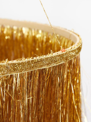 Gold Tinsel Chandelier