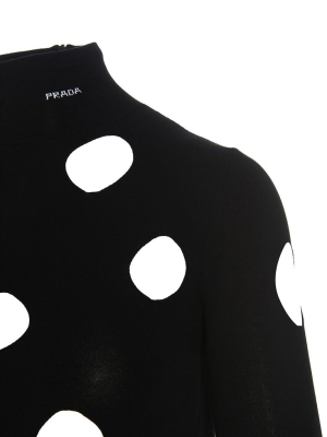 Prada Cut-out Turtleneck Sweater