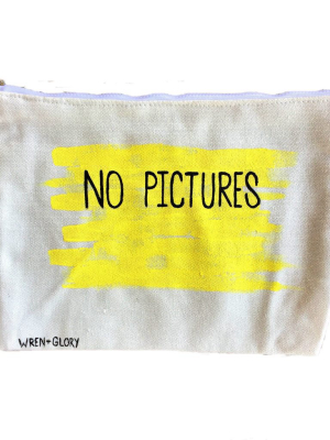'no Pictures' Painted Pouch