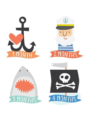 Little Captain Milestone Stickers