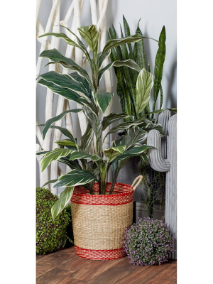 Olivia & May 15"x17"x20" Set Of 3 Round Seagrass Baskets