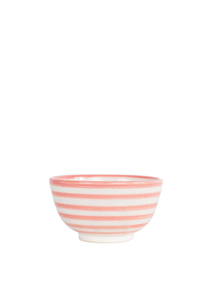 Ceramic Soup Bowl - Blush Stripe