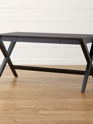 Spotlight Ebony X-leg Desk 58"