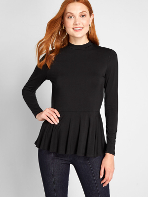 In The Knit Of Time Peplum Top