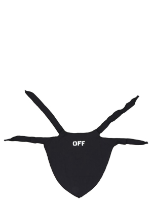 Off-white Logo Print Bandana Mask