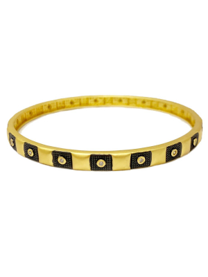 Black & Gold Slide On Bangle