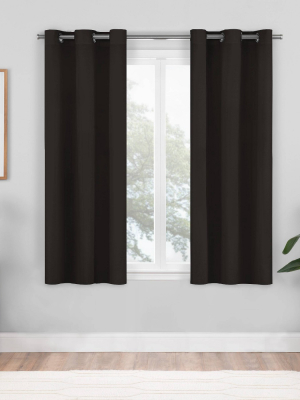 2pk Shadow Blackout Curtain Panels - Eclipse