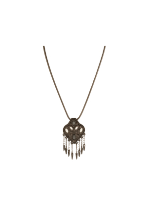 Gunmetal/howlite Montezuma Small Pendant Necklace