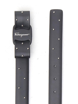 Salvatore Ferragamo Viva Bow Studded Belt