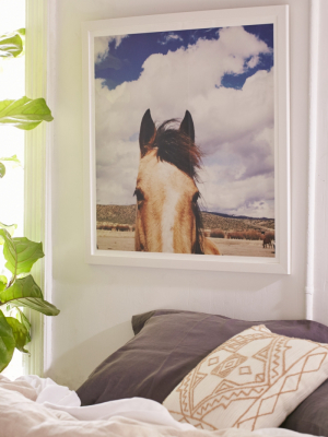 Kevin Russ Cloudy Horse Head Art Print