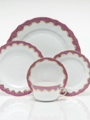 Fish Scale Dessert Plate, Pink