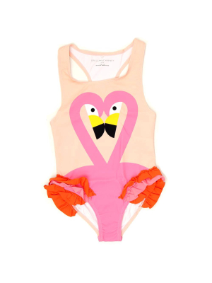 Stella Mccartney Kids Flamingo Printed Swimsuit