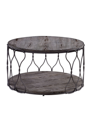 Ballou Rustic Bohemian Coffee Metal Table Gray - Iohomes