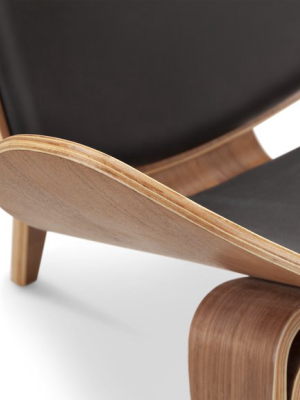 Shell - Shell Lounge Chair, Walnut