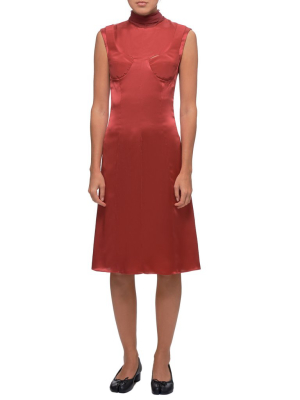 Silk Dress (dmw6dr3-berry-red)