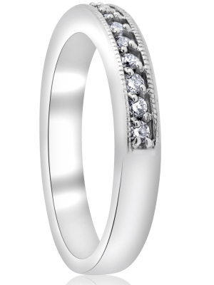 Pompeii3 1/3ct Diamond Wedding Ring 14k White Gold