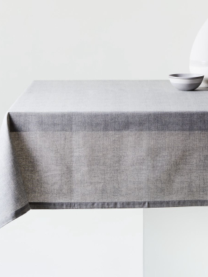 Shiloh 60"x90" Grey Easy-care Tablecloth