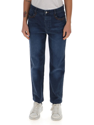 Chloé Faded Capri Straight-leg Jeans