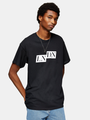 London Box T-shirt In Black