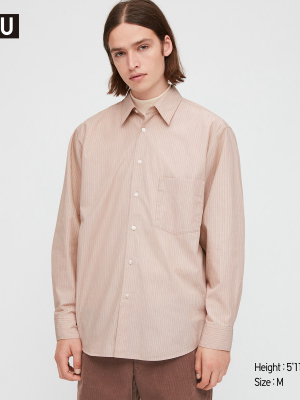 Men U Broadcloth Striped Long-sleeve Shirt