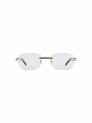 Cartier Square-frame Rimless Glasses