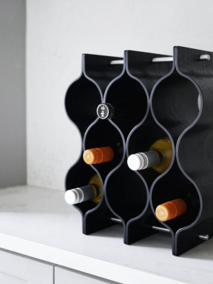 Wood Wine Rack - Black Ash