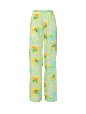 Msgm Floral Printed Elasticated Waist Pants