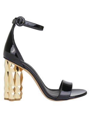 Salvatore Ferragamo Contrast Heel Sandals