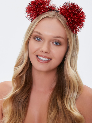 Tinsel Pom Pom Headband