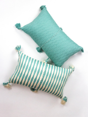 Archive New York Faded Aqua Antigua Pillow