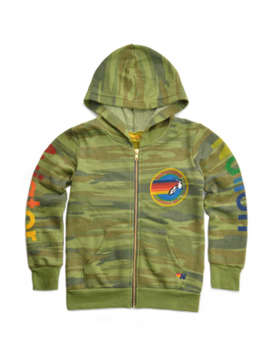 Kid's Aviator Nation Zip Hoodie - Camo