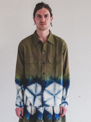 Snack Shirt In Forest Clamp Dye