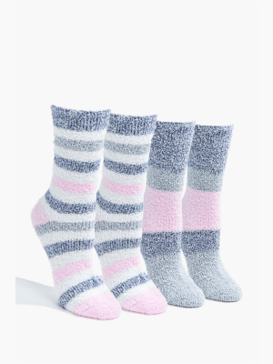 Fuzzy Crew Socks - 2 Pack