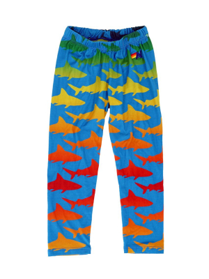 Kid's Active Shark Pant - Vintage Sea  // Rainbow