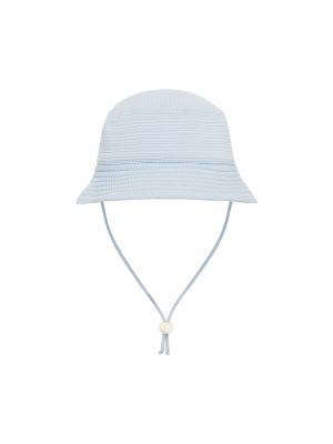 Kids Beach Hat - Textured Powder Blue