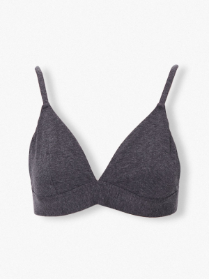 Heathered V-neck Bralette