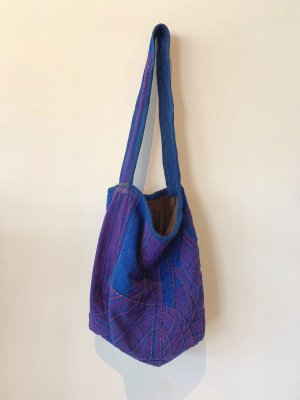 Indigo Tote - Hand Sewn Patchwork