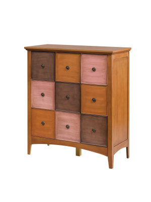 Durdle High 9 Drawer Accent Cabinet - Elegant Home Fashions