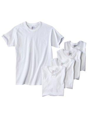 Hanes Men's 5pk Crew Neck T-shirt With Fresh Iq - Xxl- White