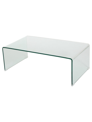 Ramona Glass Rectangle Coffee Table Clear - Christopher Night Home