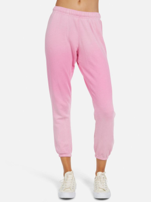 Nate Party Pink Ombre Crop Sweatpant