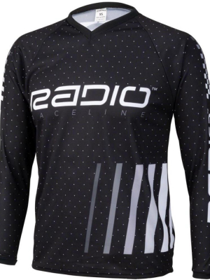 Radio Microdot Bmx Race Jersey - Black, Long Sleeve, Men's, Medium