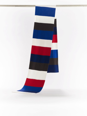 Extra Fine Striped Merino Wool Scarves - Col. Three