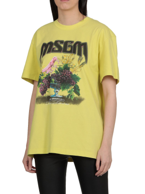 Msgm Graphic Print T-shirt