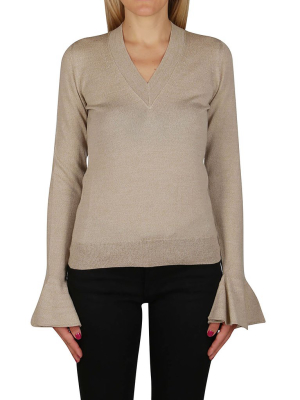 Jw Anderson V-neck Bell Sleeve Jumper