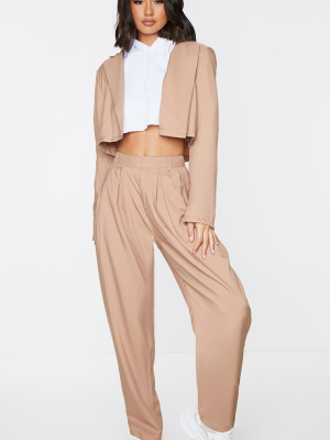 Sand High Waisted Cigarette Pants