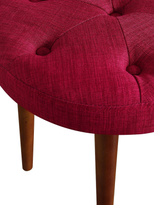 Penelope Round Tufted Stool - Elle Decor