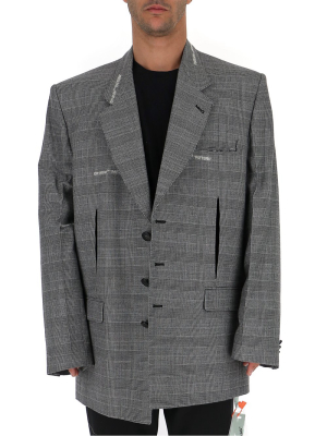 Off-white Oversized Houndstooth Blazer