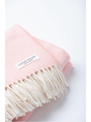 Herringbone Throw In Blush